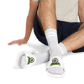 Men's Removable-Strap Slides — White Monster Eye Logo Sandals