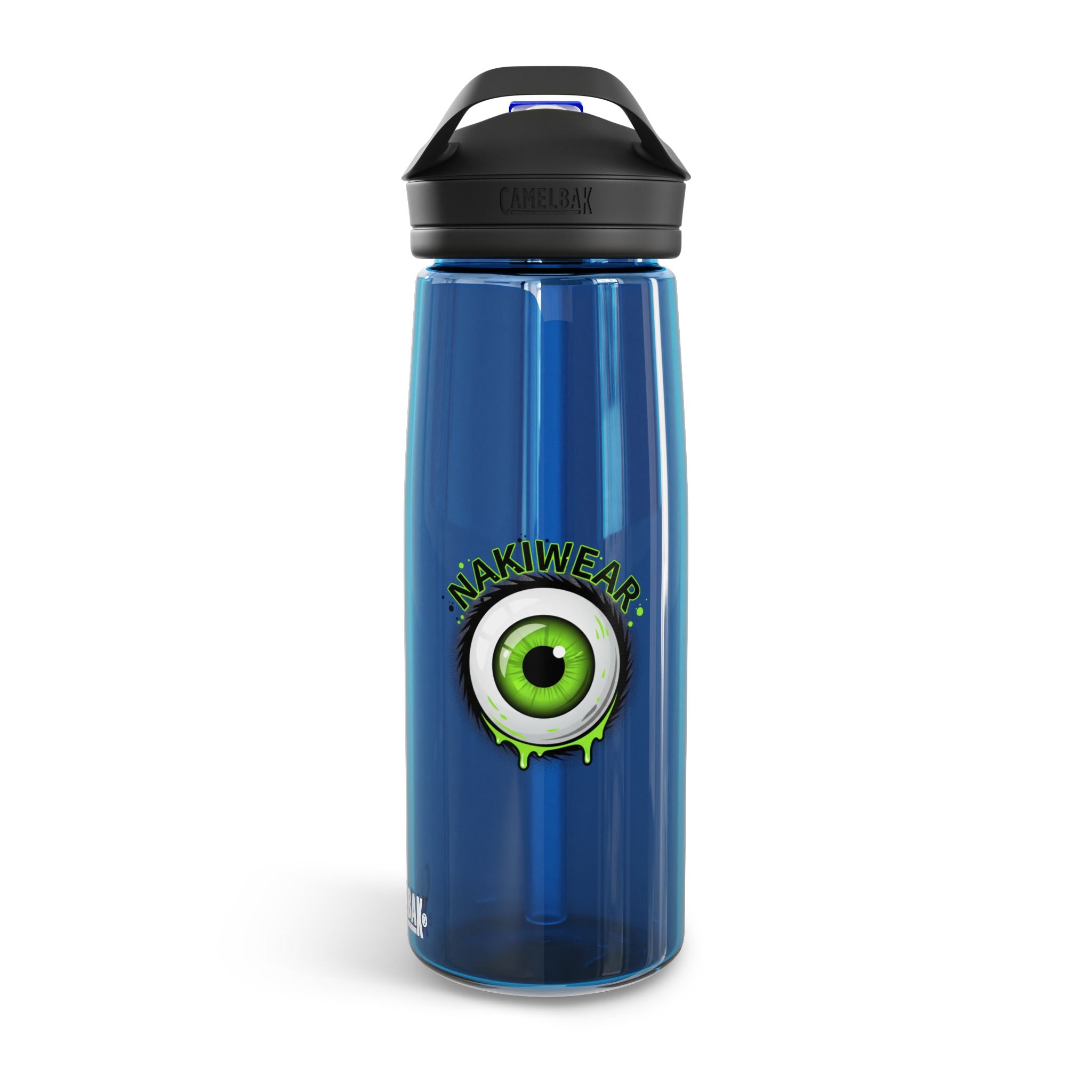CamelBak Eddy Water Bottle — Green Eyeball 'NAKIWEAR' Design (20oz/25oz)