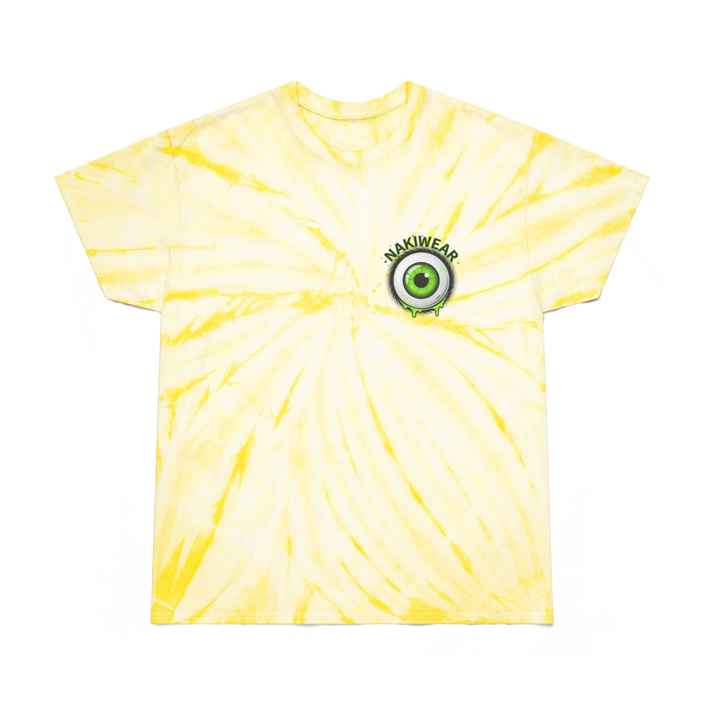 Tie-Dye Tee — Yellow Cyclone with Green Eye Logo