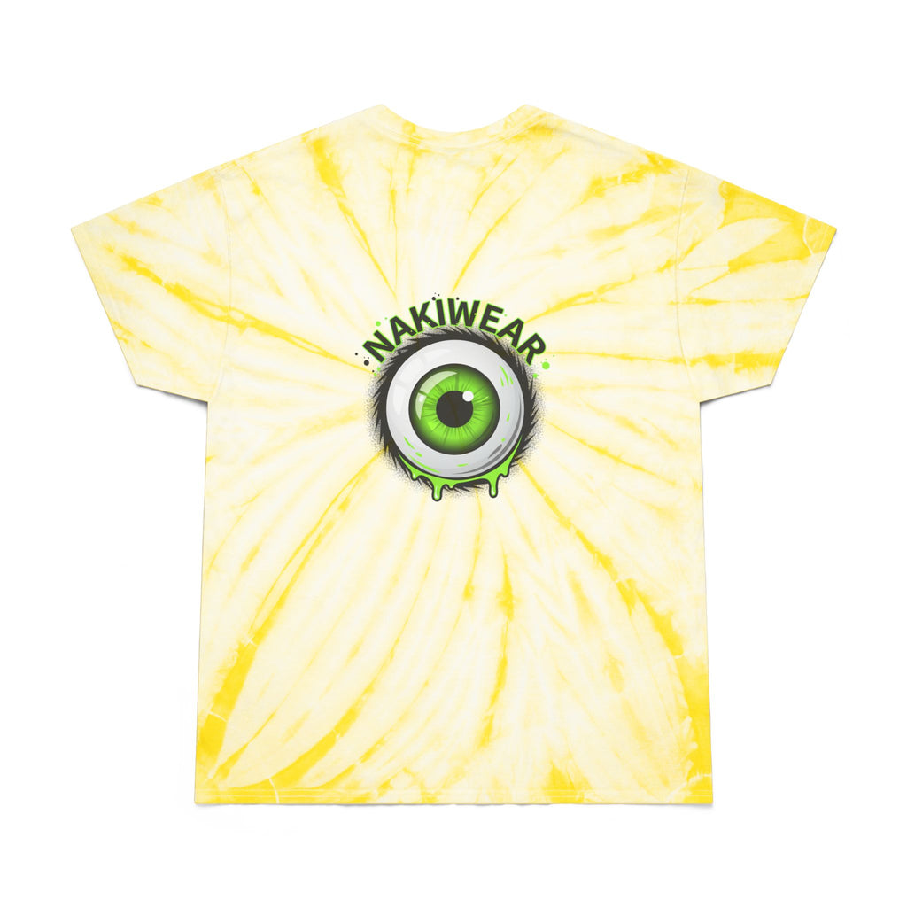 Tie-Dye Tee — Yellow Cyclone with Green Eye Logo