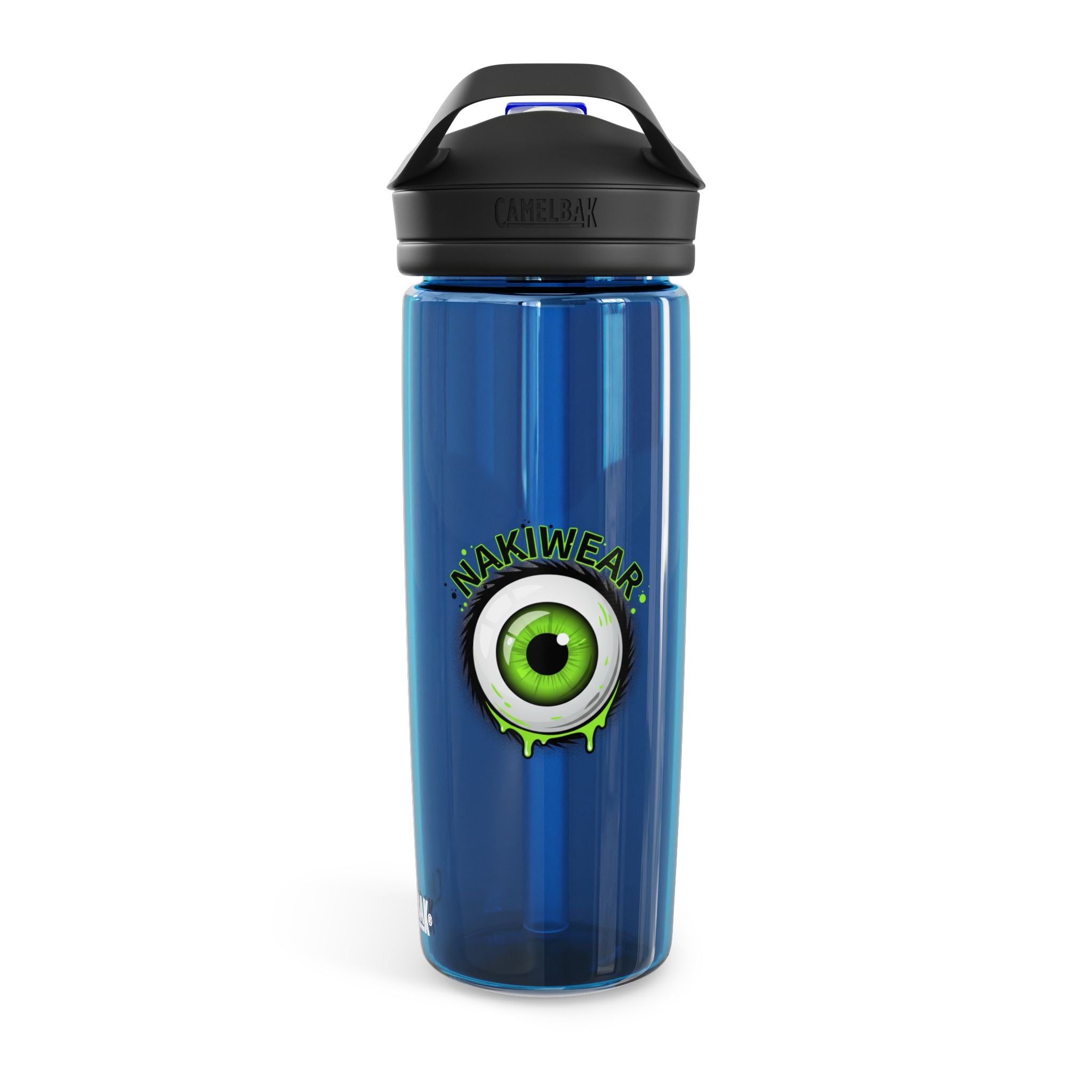 CamelBak Eddy Water Bottle — Green Eyeball 'NAKIWEAR' Design (20oz/25oz)